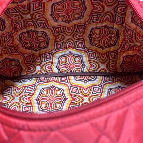 Cinda B Weekender Red Quilted Women's Bag - Picture 10 of 13